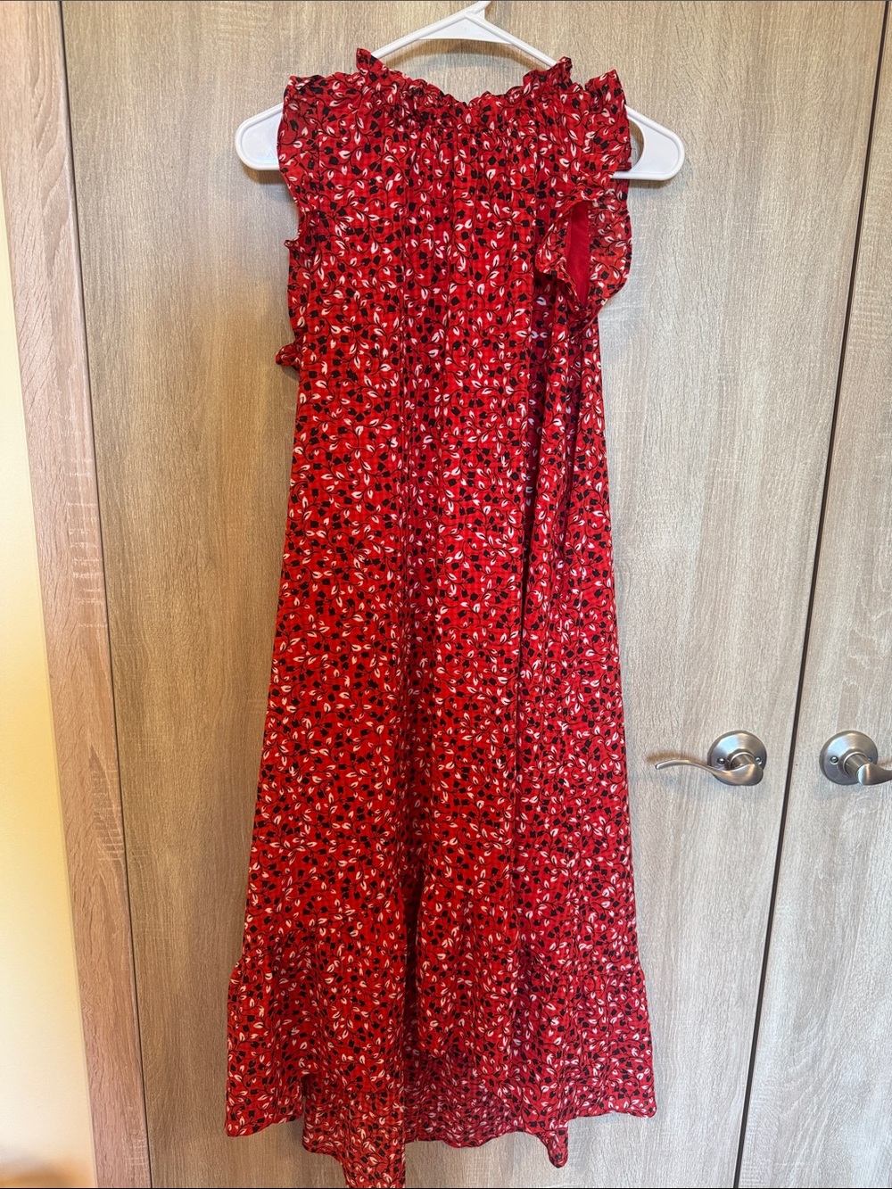 Who What Wear Red Floral Maxi Dress